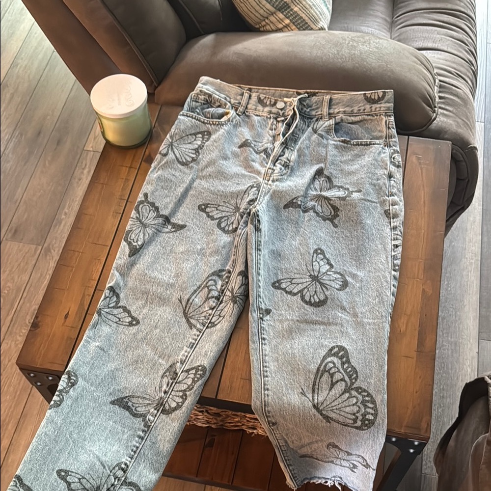 PacSun Denim with Butterfly Design